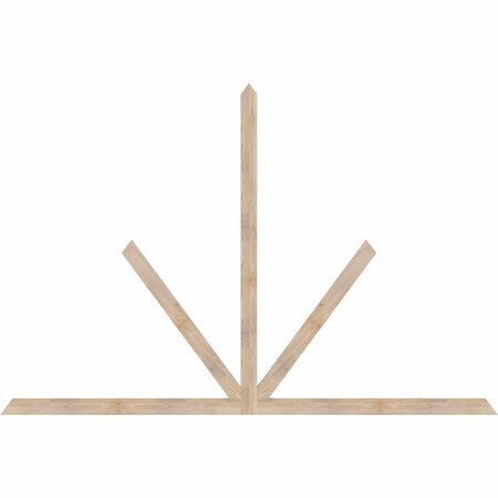 Ekena Millwork Saratoga Smooth Timber Gable Bracket, Douglas Fir, 108"W x 72"H x 1 1/2"D x 3 1/2"F, 16/12 Pitch GBW108X72X0204SAR00SDF